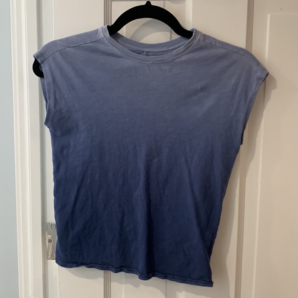 Blue hombre shirt with knot in the back